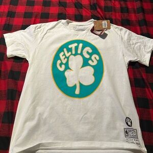 Mitchell & Ness White Celtics Tee